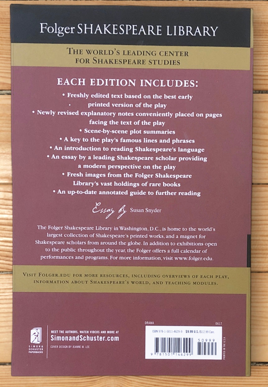 Othello By William Shakespeare Folger Library Edition