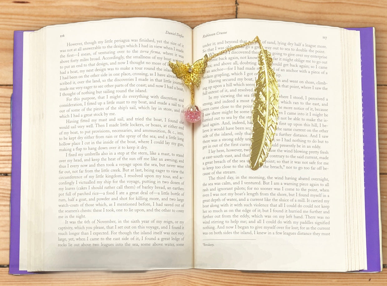 Metal Feather Bookmark