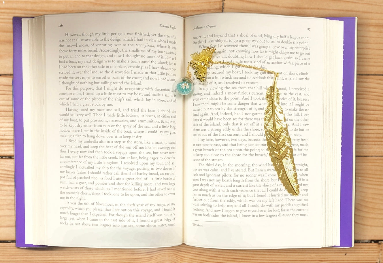 Metal Feather Bookmark