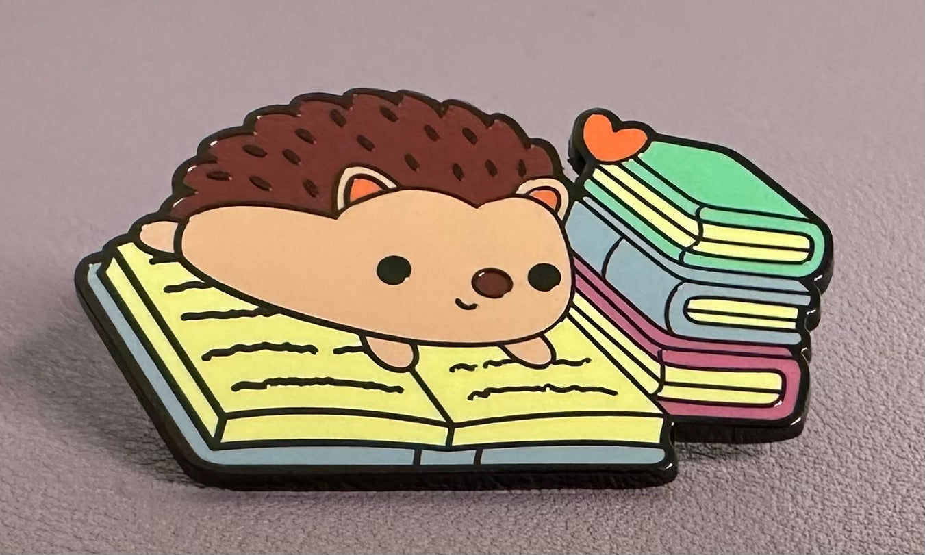Enamel Book Themed Pins (1-inch)