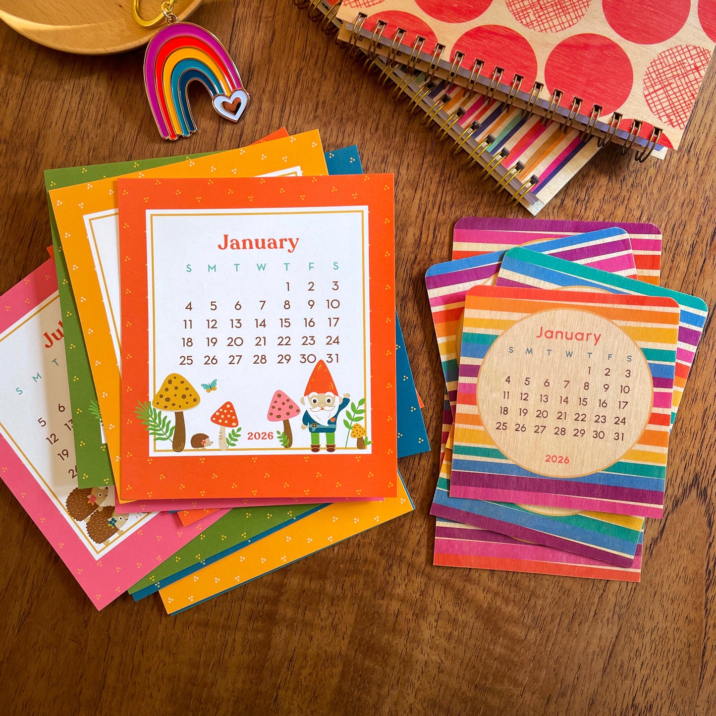 2026 Forest Friends Paper Desk Calendar