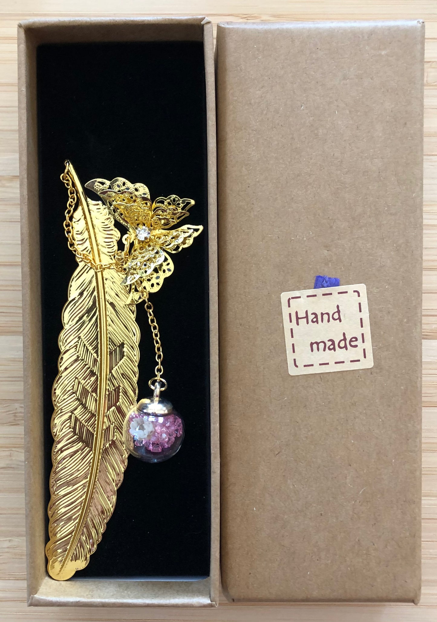 Metal Feather Bookmark