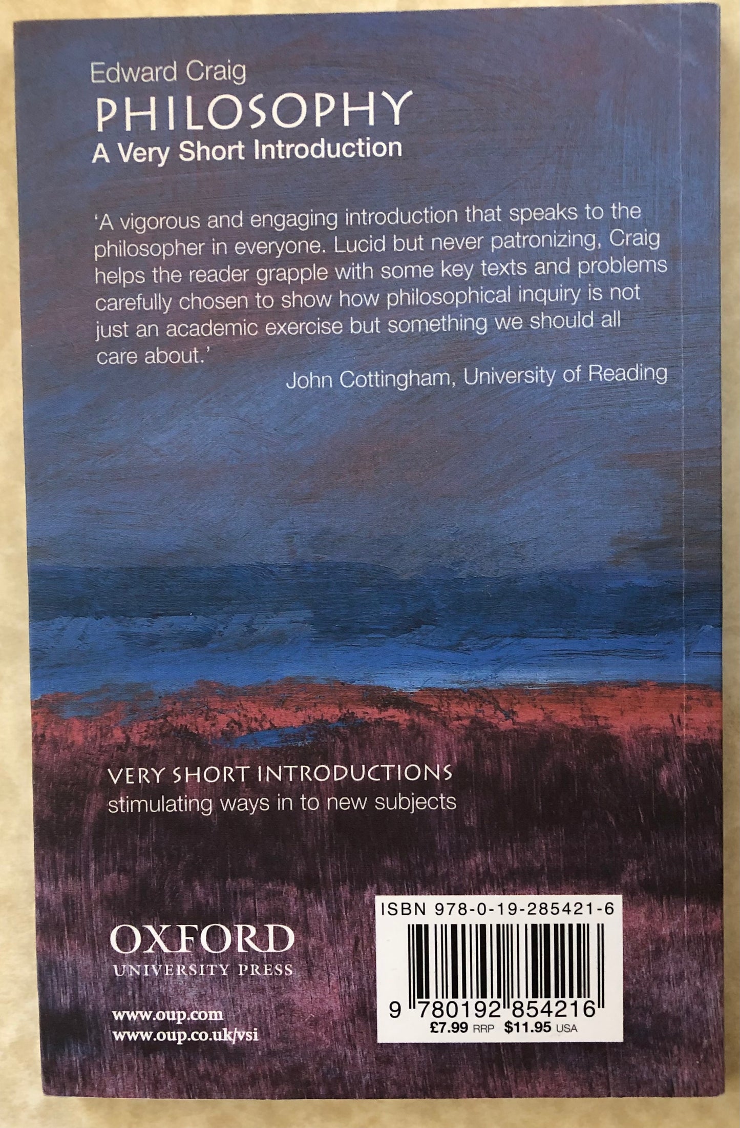 Philosophy: A Very Short Introduction by Edward Craig