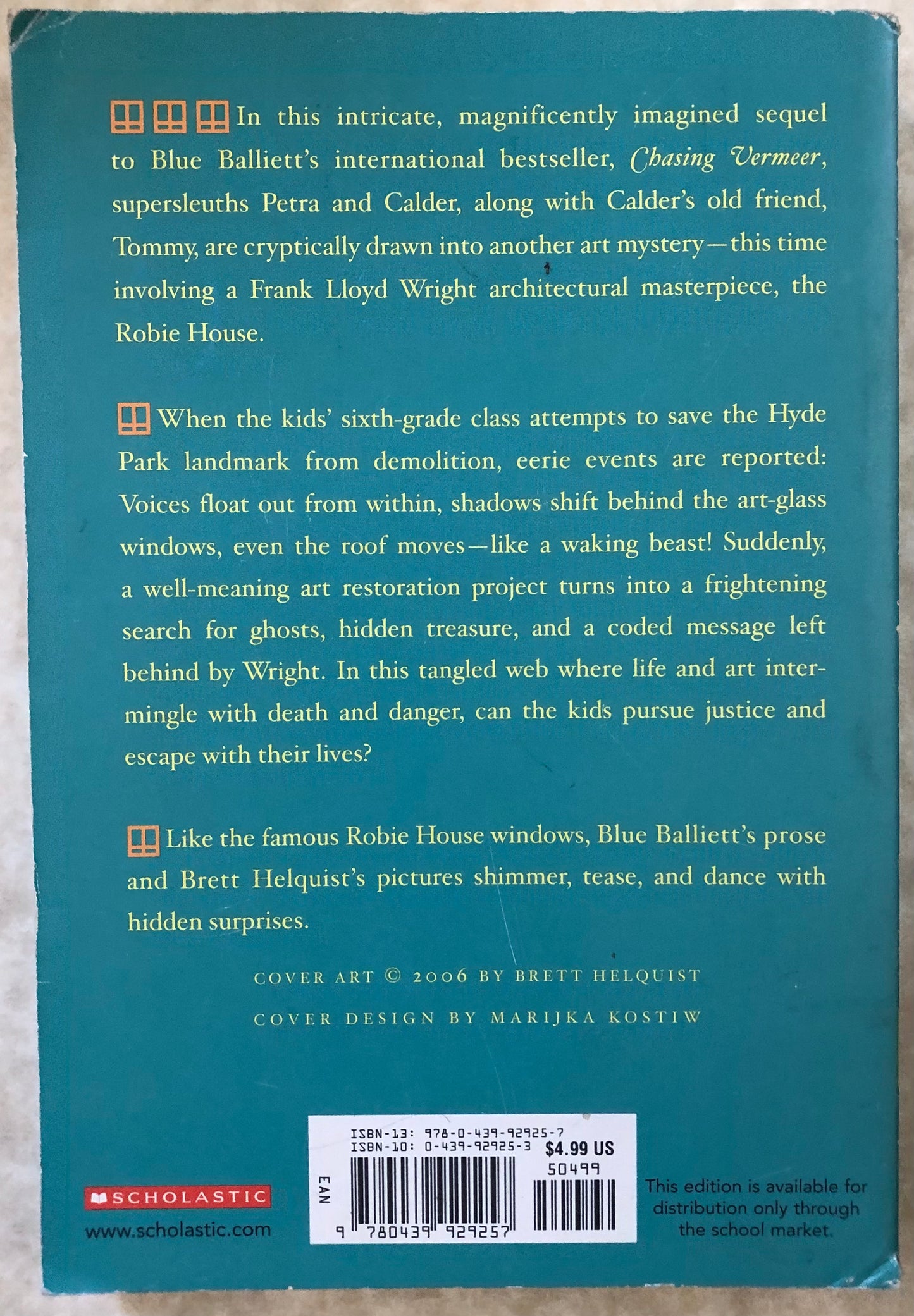 The Wright 3 by Blue Balliett