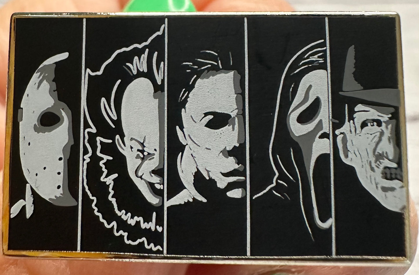 Scary Books & Movies Themed Pins (1-inch)