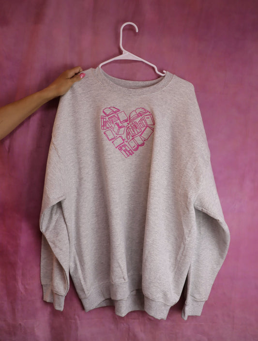 Heart of Books Embroidered Shirt