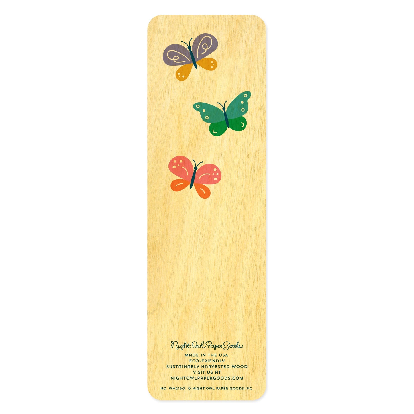 Butterflies Wood Bookmark