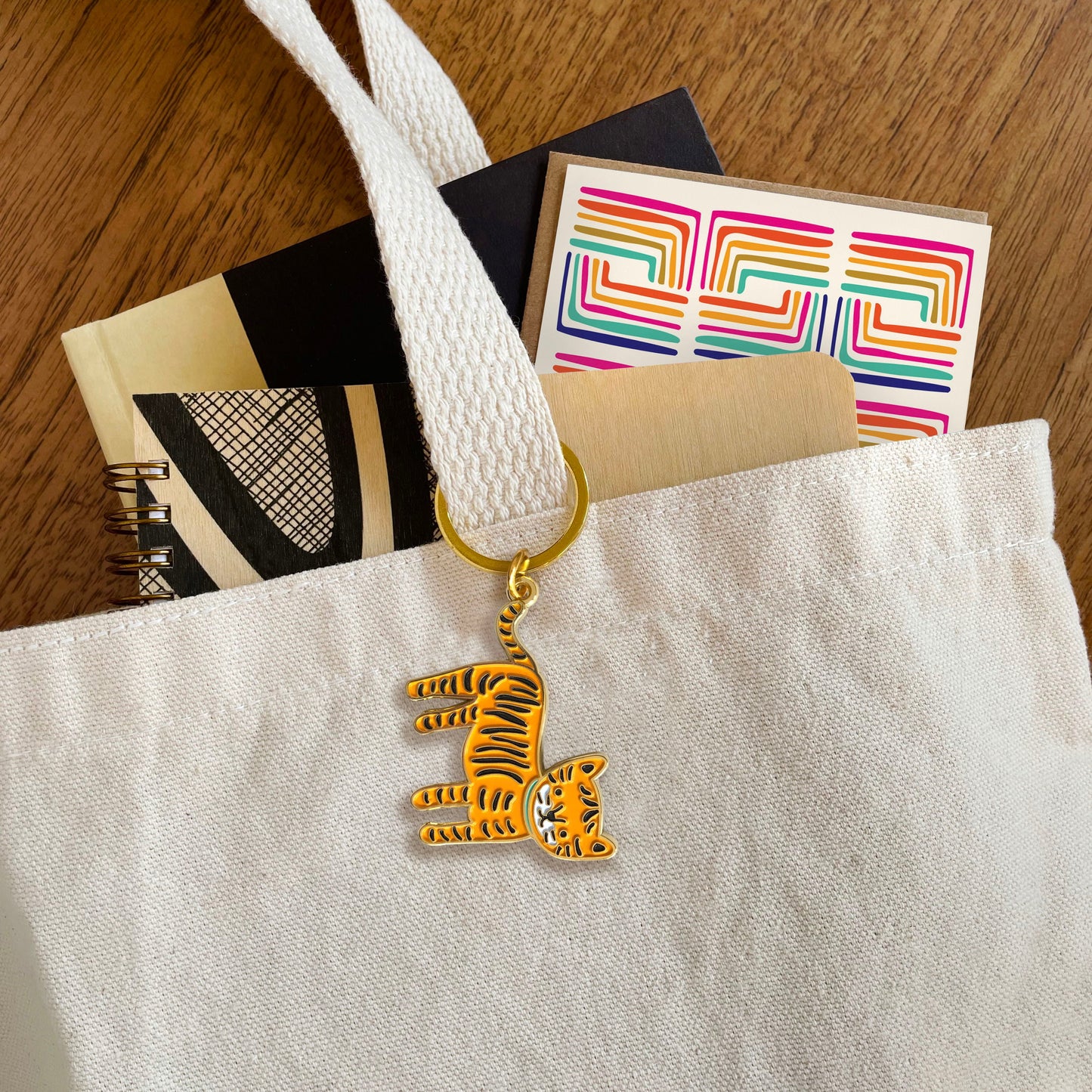 Lil' Tiger Enamel Keychain