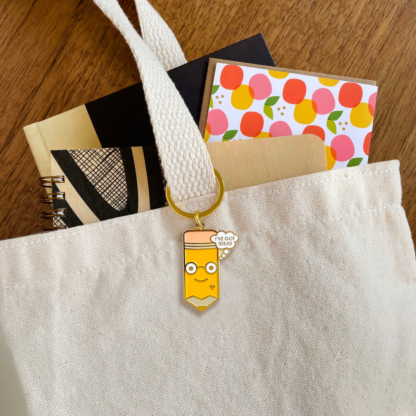 Idea Pencil Enamel Keychain