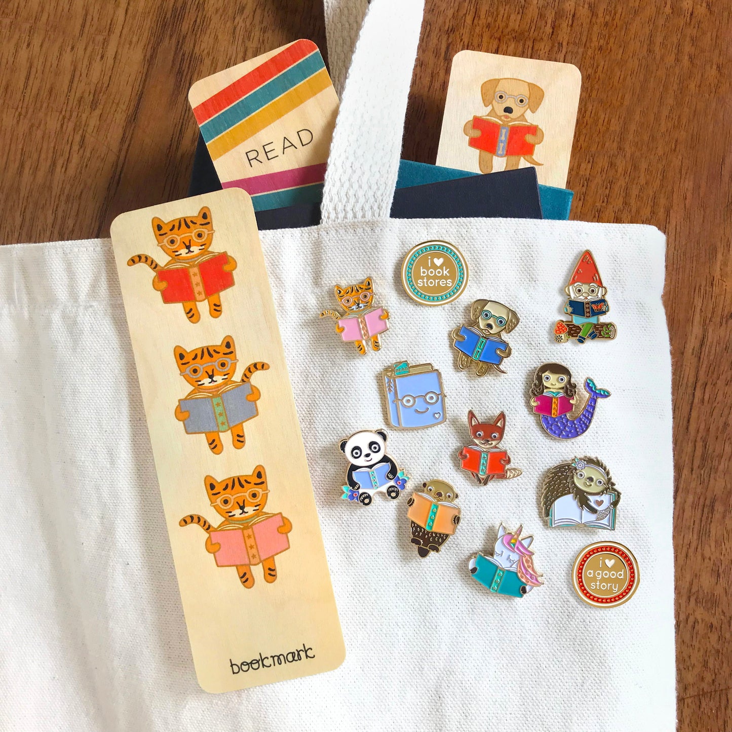 Reading Panda Enamel Pin