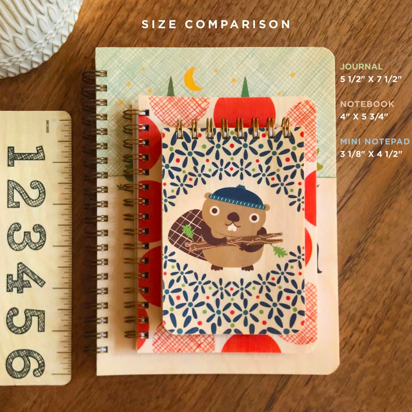 Cat Chapters Pocket-Size Wood Notebook