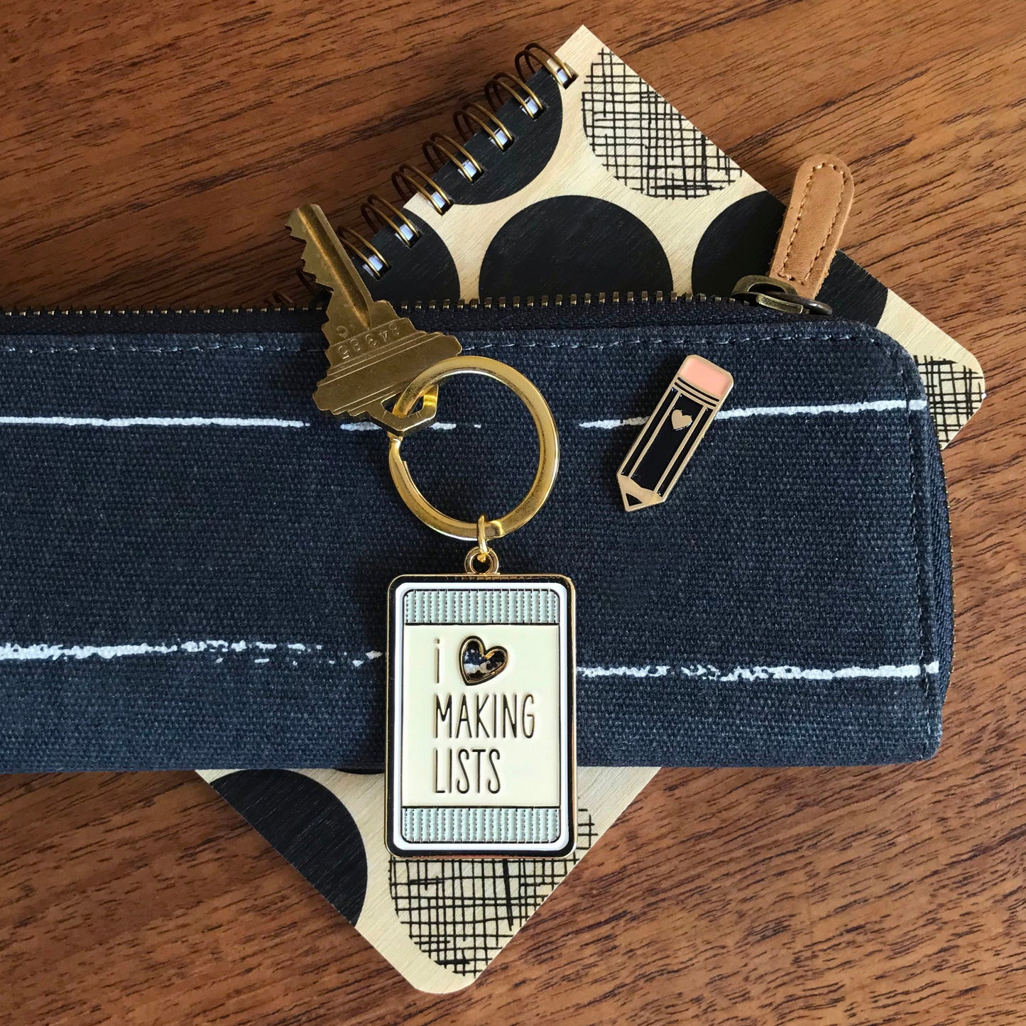 Make a Plan Travel Buddies Keychain + Pin Gift Set