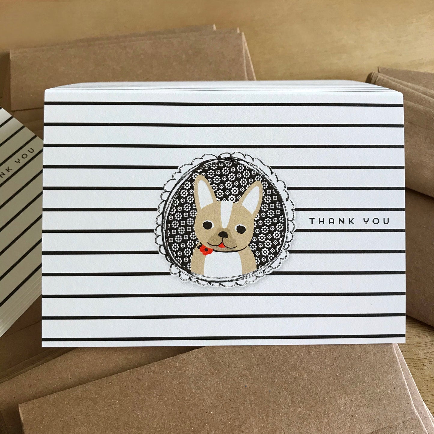 Frenchie Thank You Card