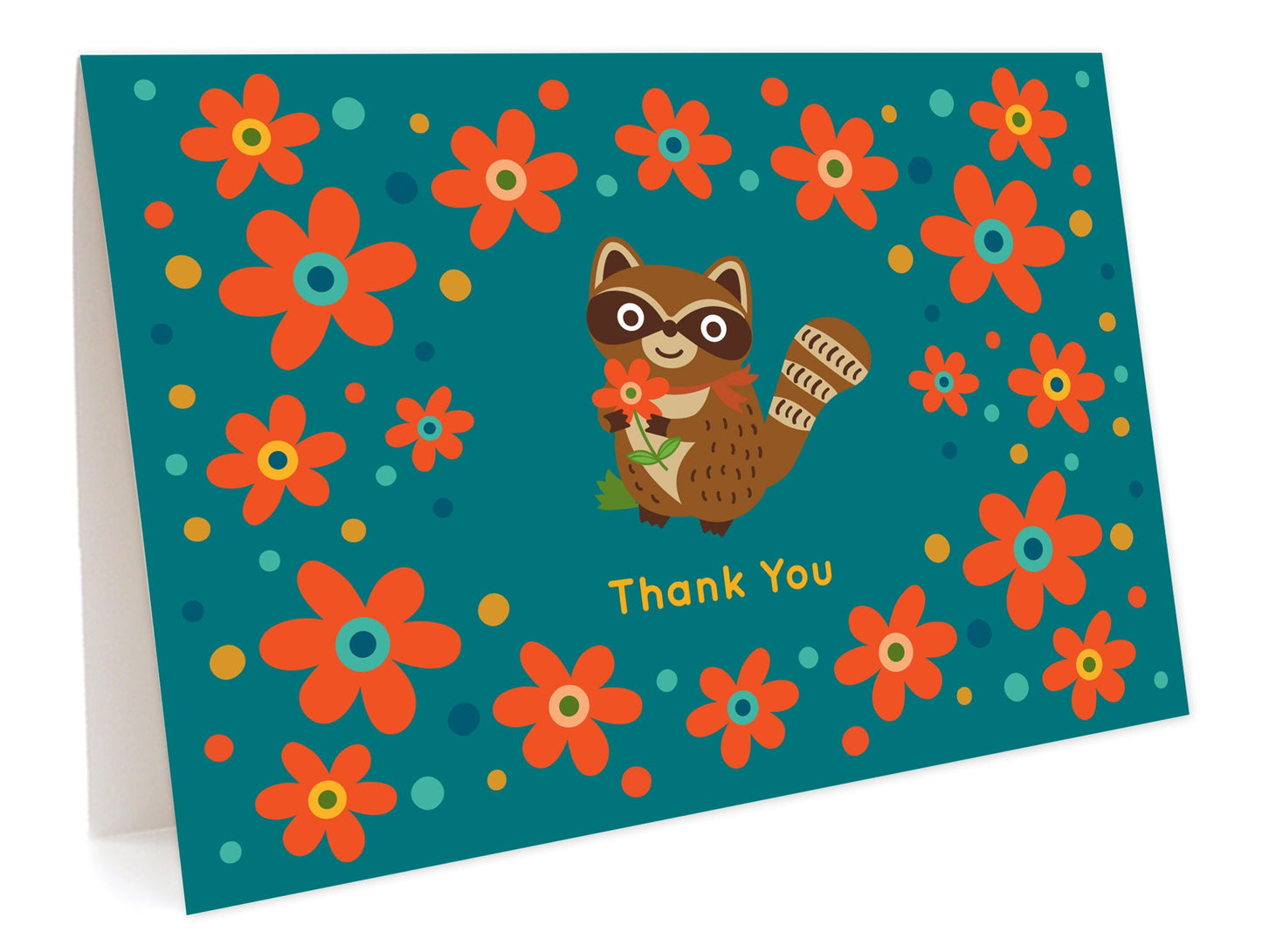 Raccoon Thank You Card