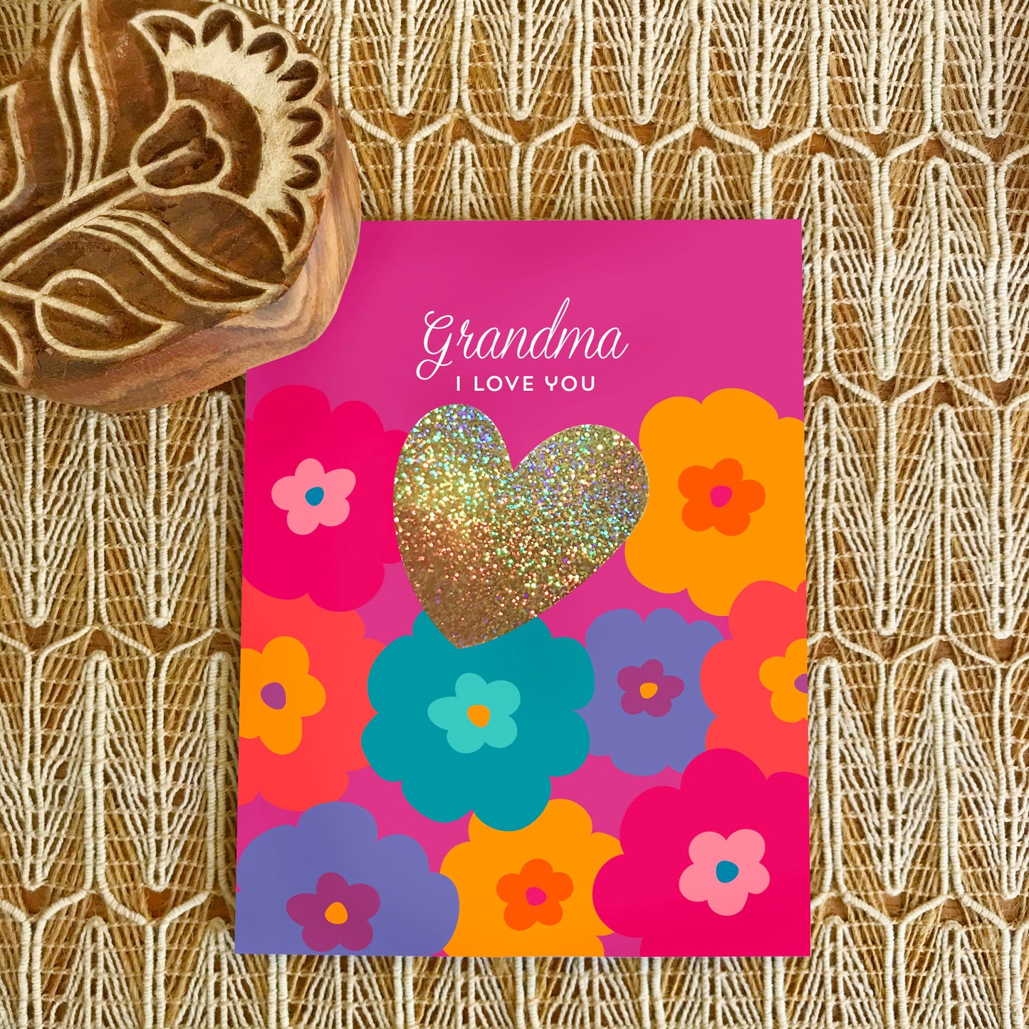 Sparkle Grandma Foil-Stamped Card