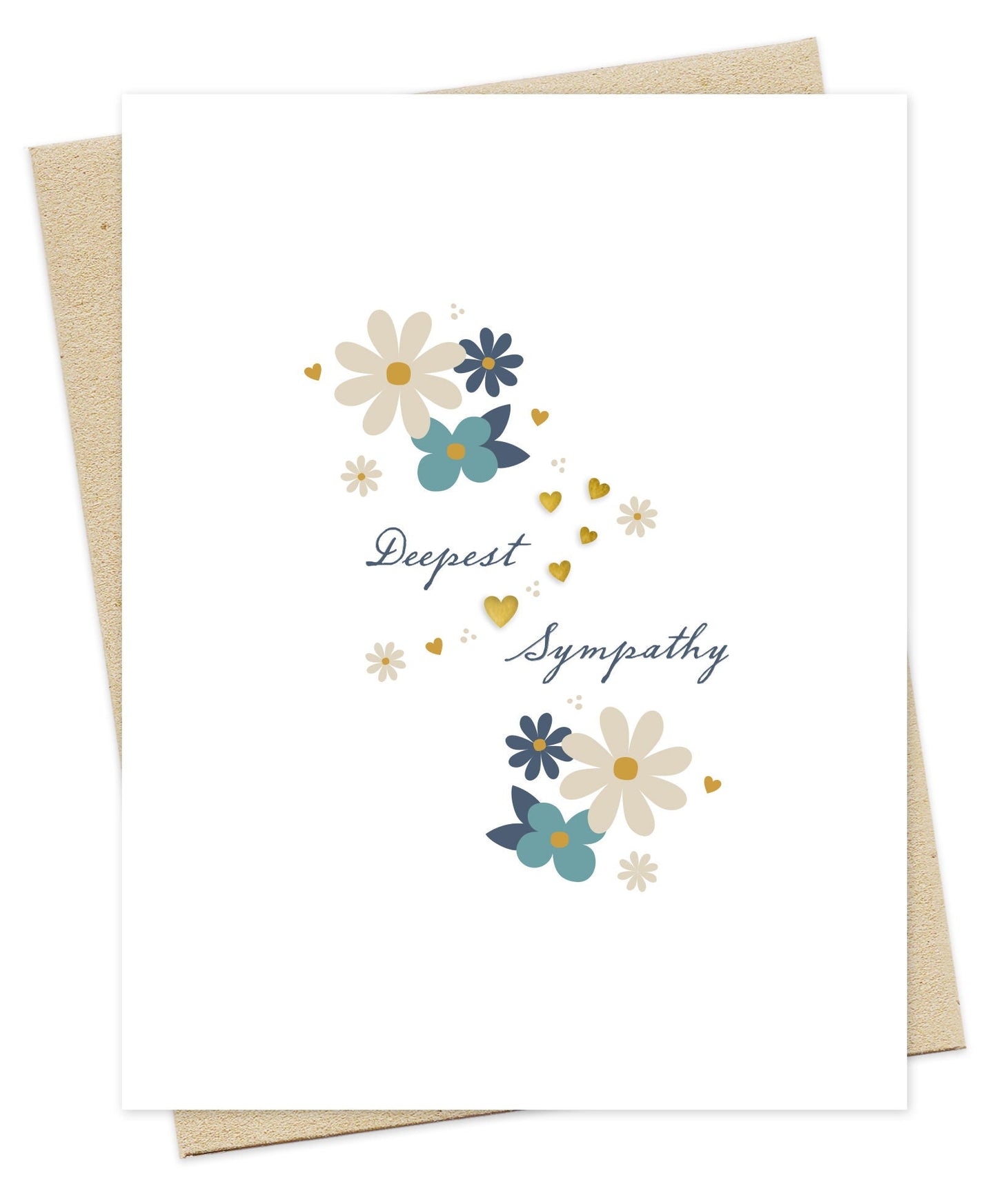 Floating Hearts Foil-Stamped Sympathy Card