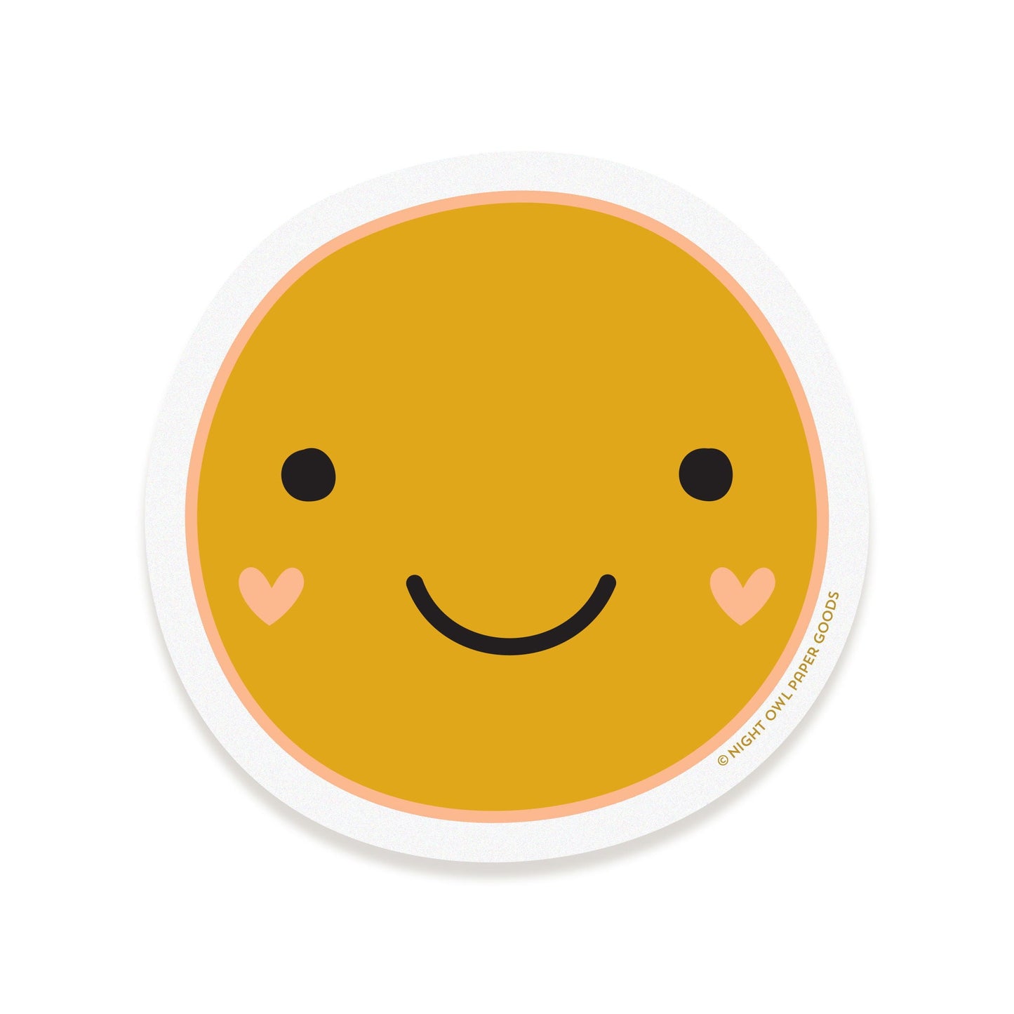 Smiley Face Sticker Love Card