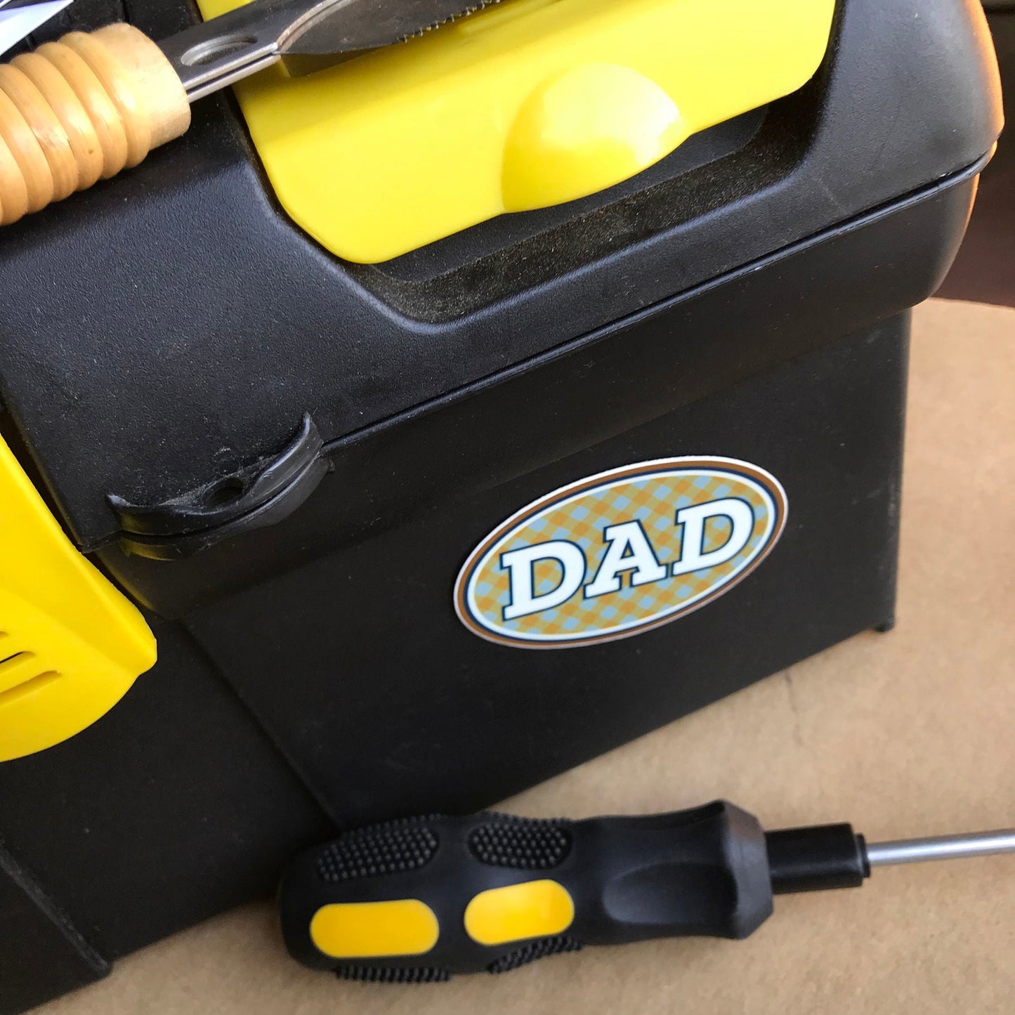 Plaid Dad Sticker Father's Day Card