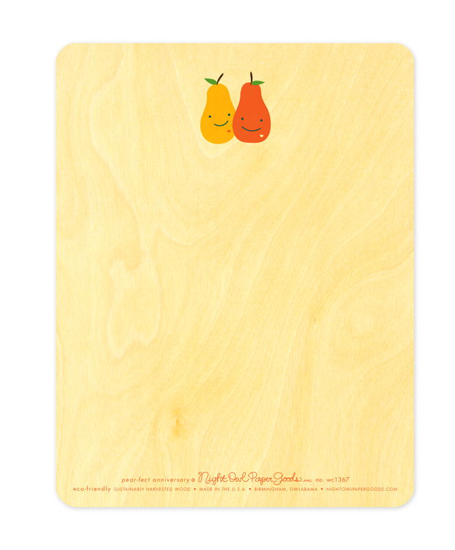 Pear-Fect Anniversary Wood Anniversary Card