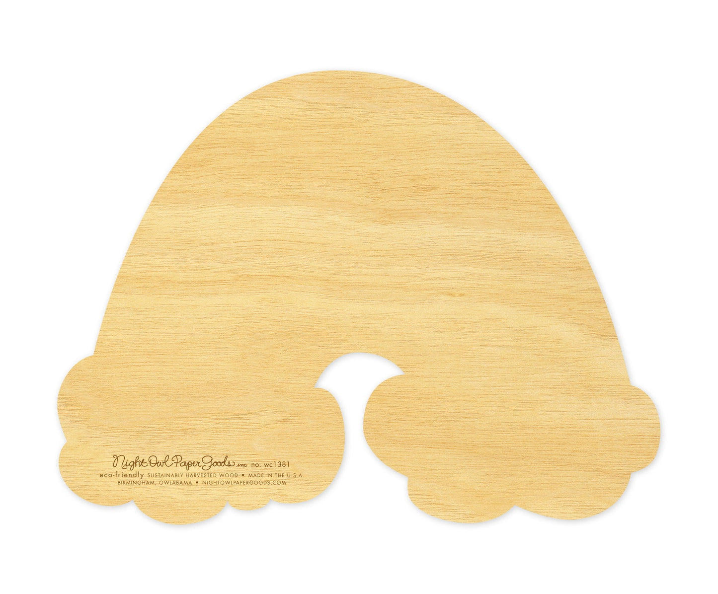 Baby Rainbow Wood Baby Card