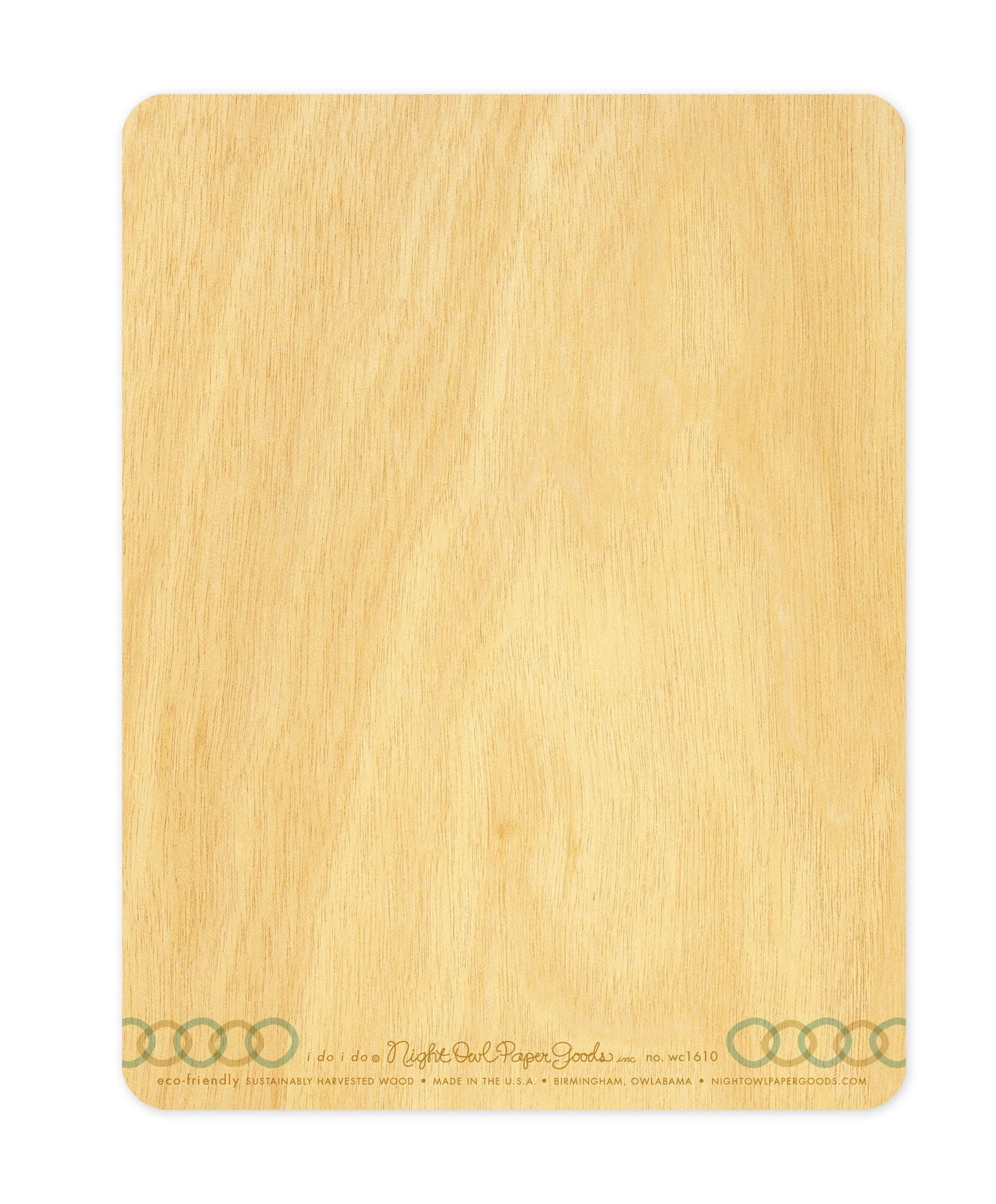 I Do I Do Wood Wedding Card