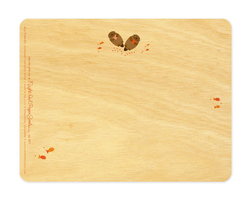 Otter Love Wood Love Card