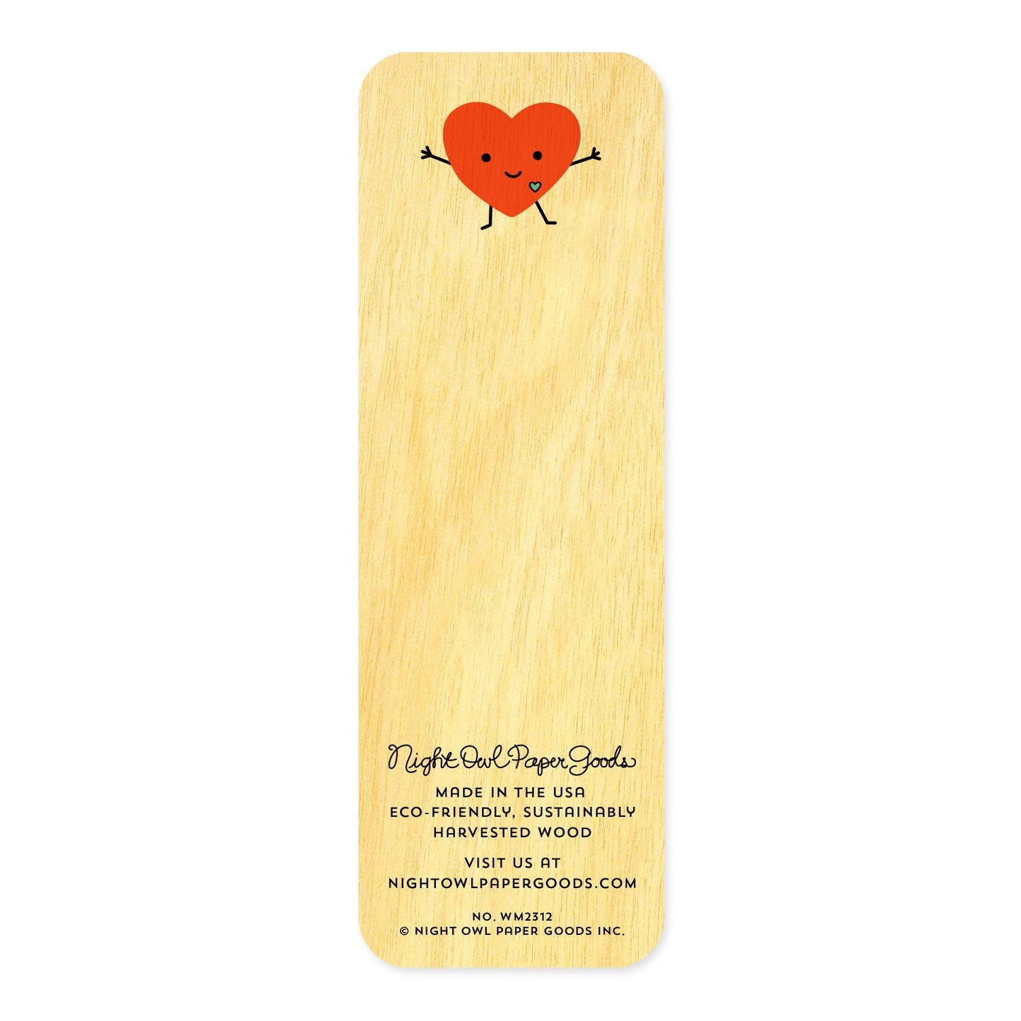 Hearts Mini Wood Bookmark