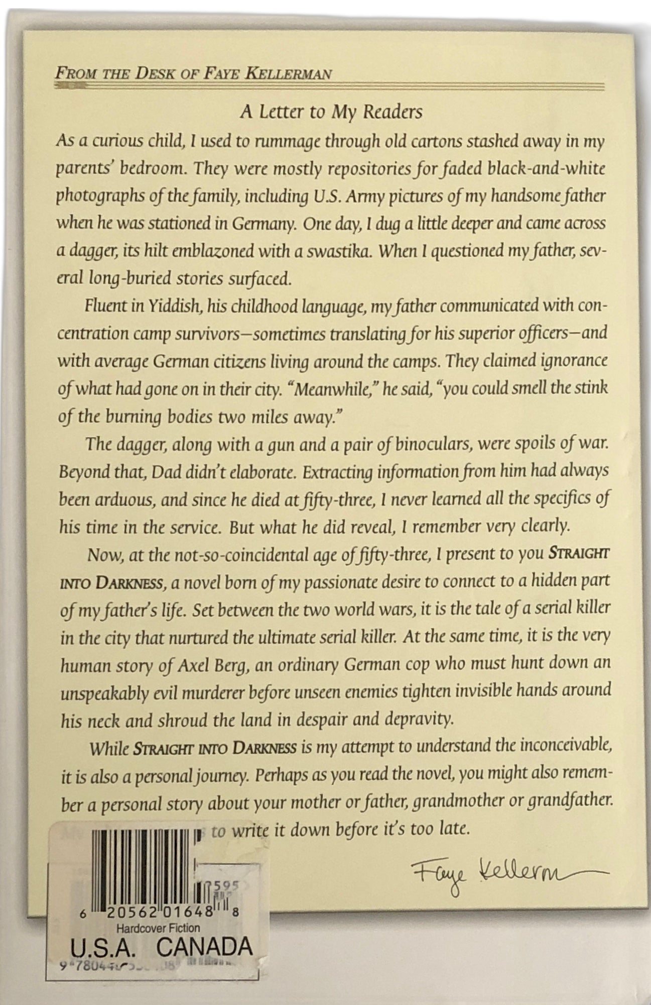 Straight Into Darkness by Faye Kellerman