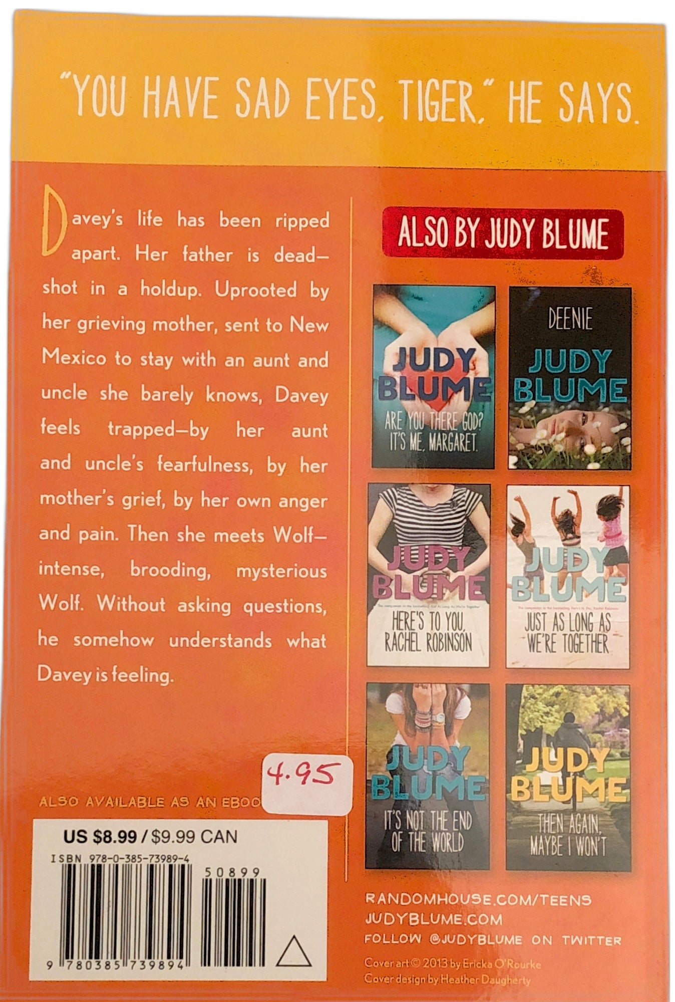 Tiger Eyes by Judy Blume