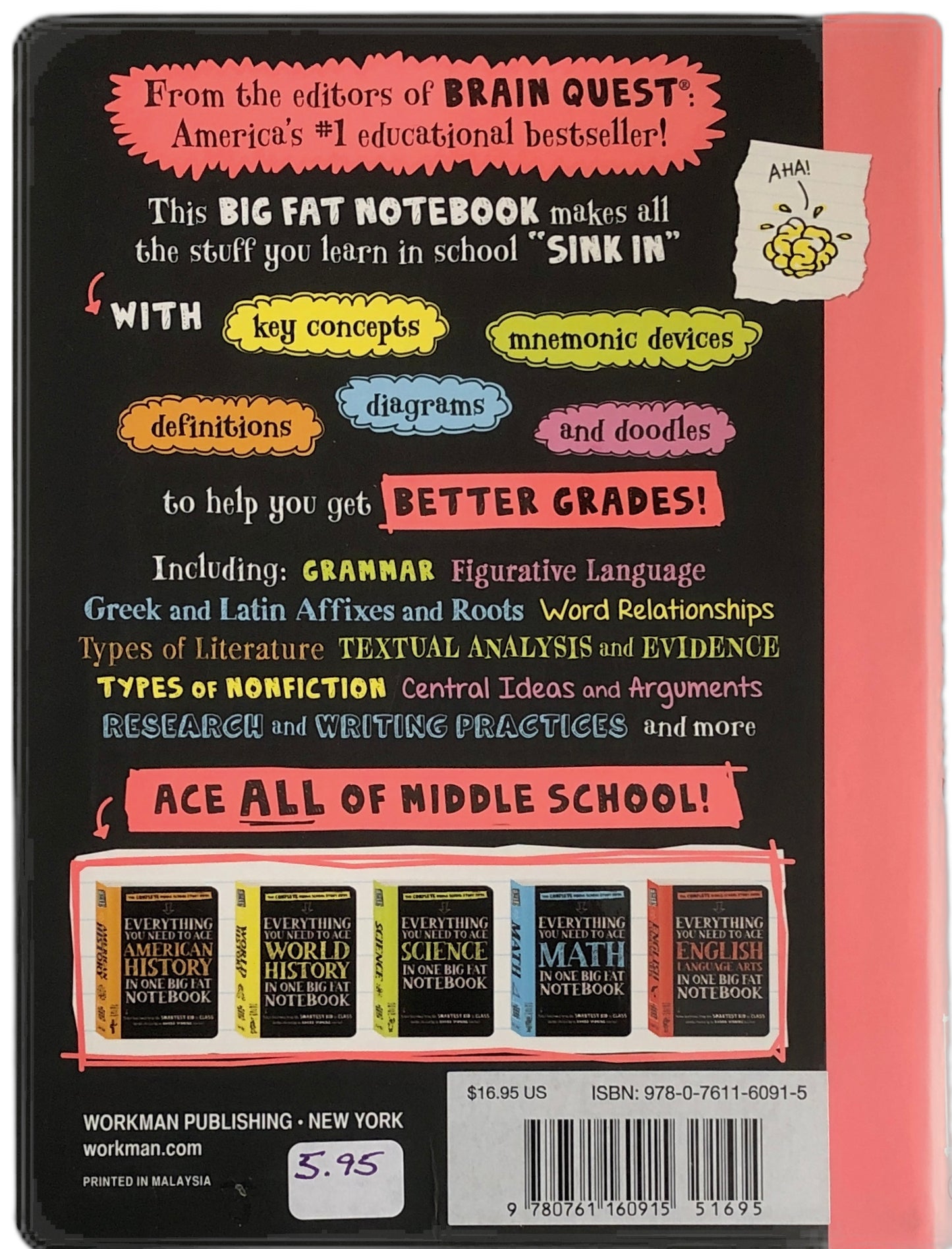 Everything You Need to Ace English Language Arts in One Big Fat Notebook (Big Fat Notebooks) by Workman Publishing