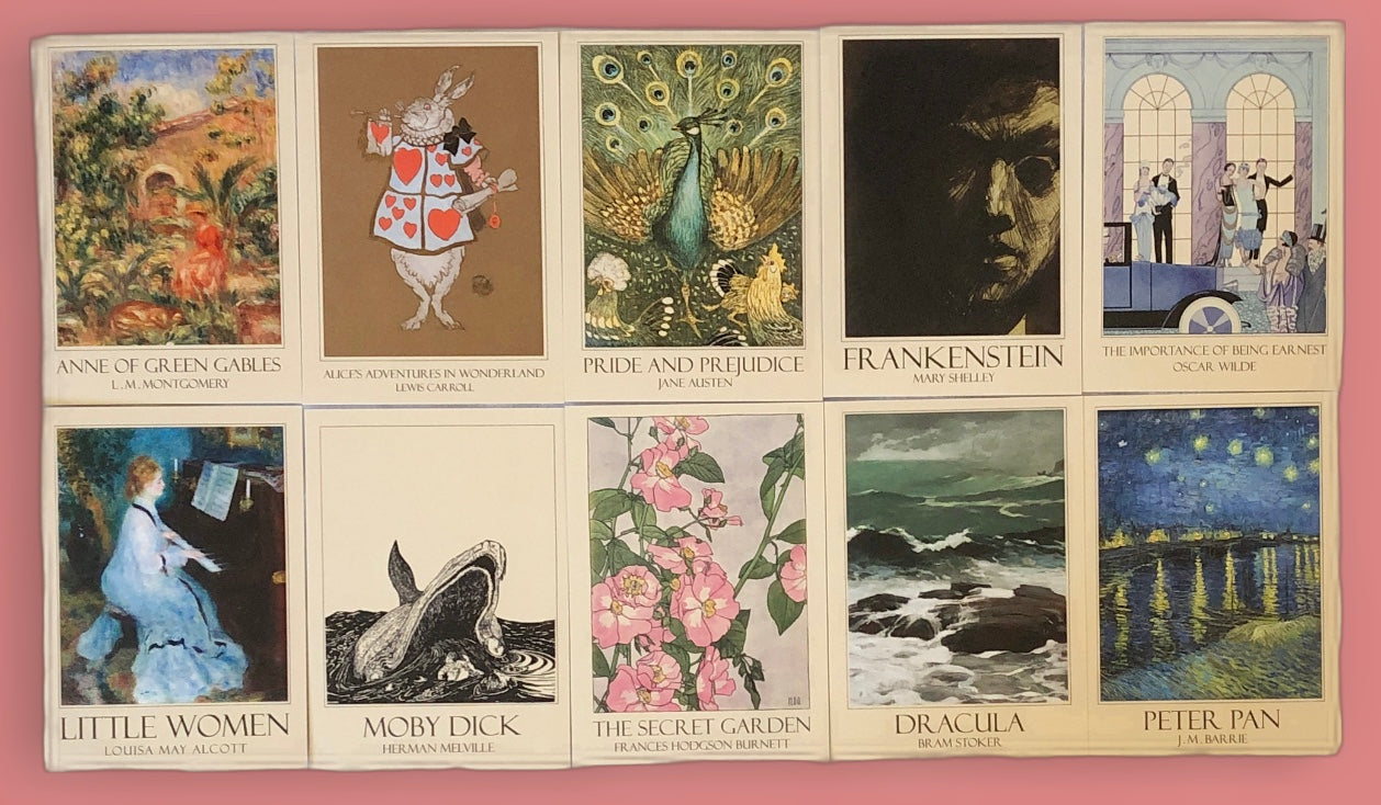 Book Cover Literary Art Postcard Set (10)