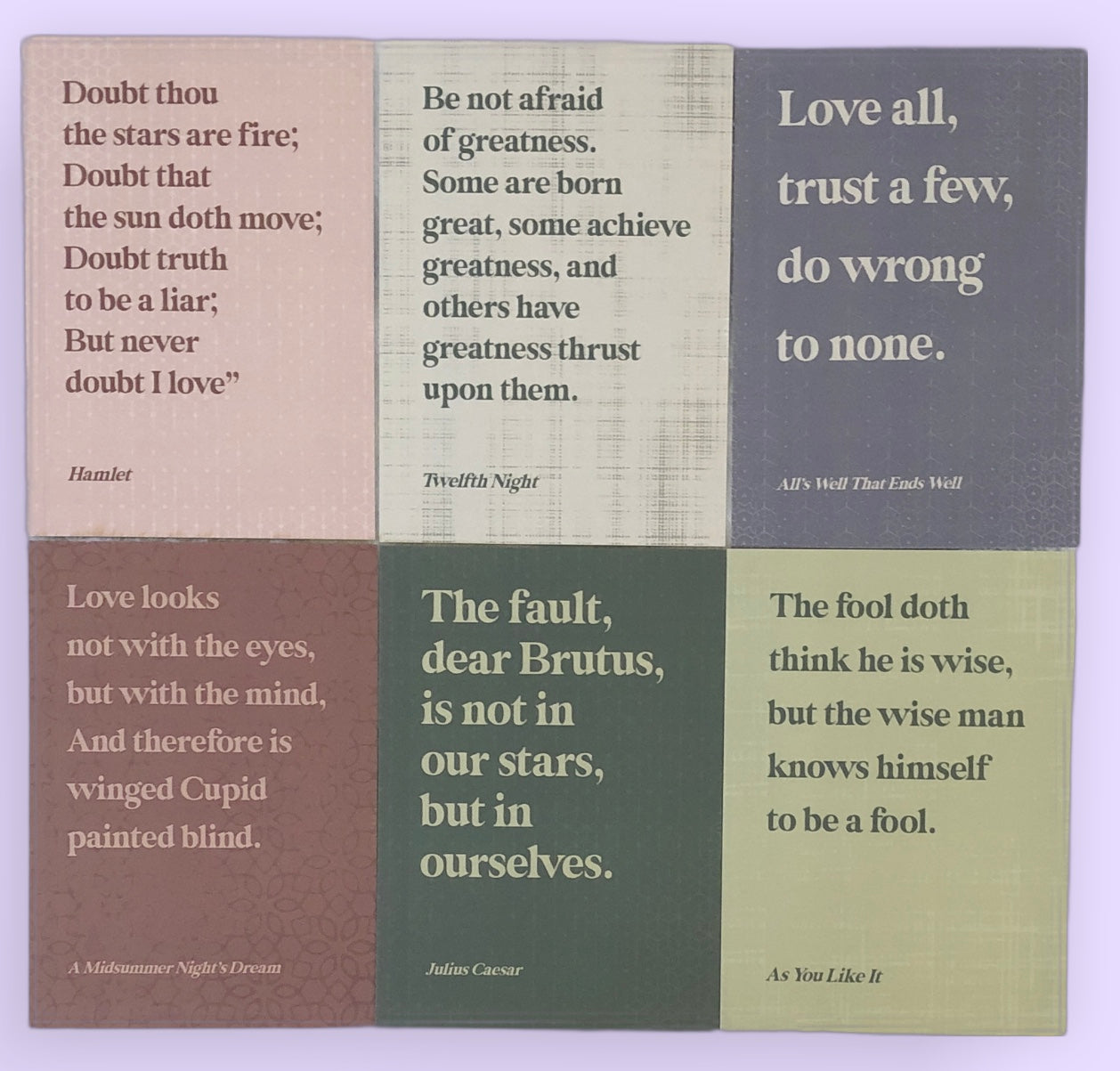 Shakespeare Quote Postcard Set (6)