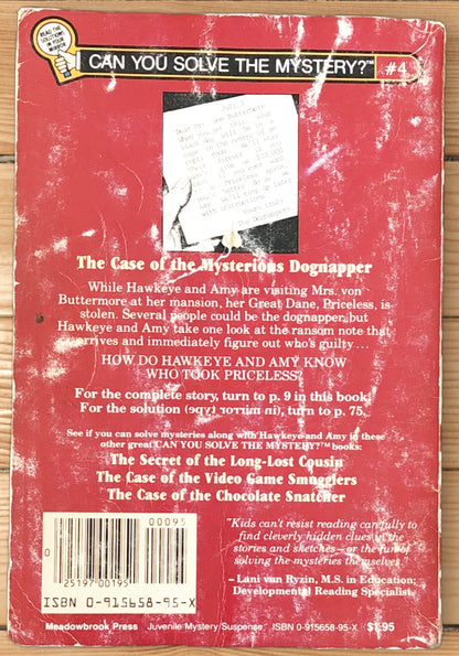 The Case of the Mysterious Dognapper by M. Masters