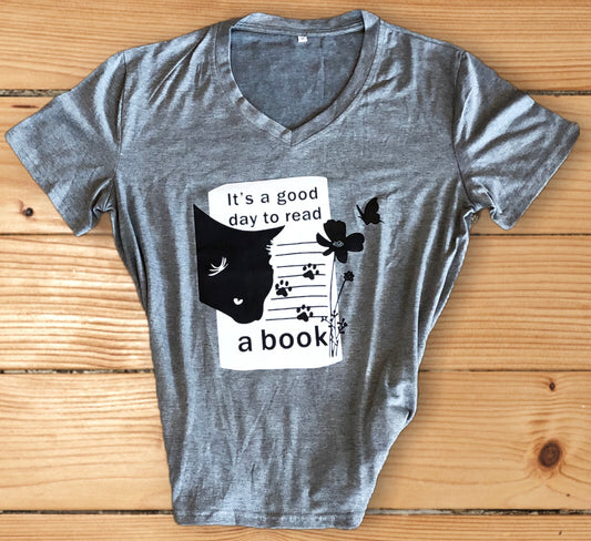 Grey Read A Book T-Shirt