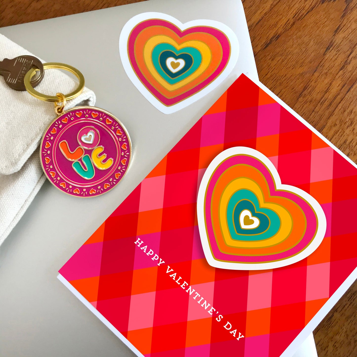 Valentine Heart Sticker Love Card