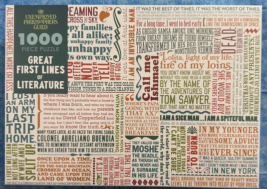 Great First Lines of Literature 1,000 Piece Puzzle