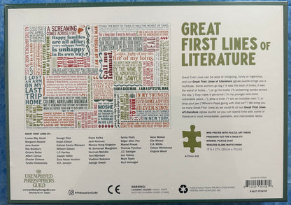 Great First Lines of Literature 1,000 Piece Puzzle