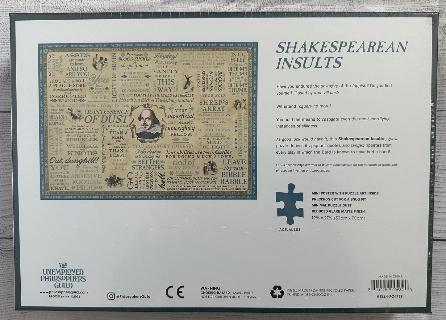 Shakespearean Insults 1,000 Piece Puzzle