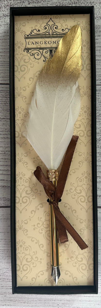 Gift Boxed Feather Pen