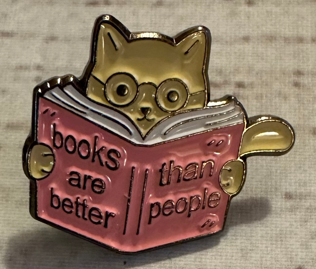 Enamel Book Themed Pins (1-inch)