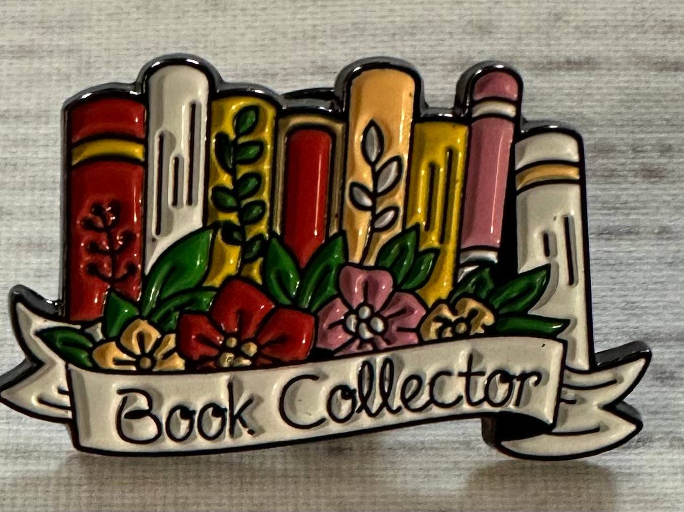 Enamel Book Themed Pins (1-inch)