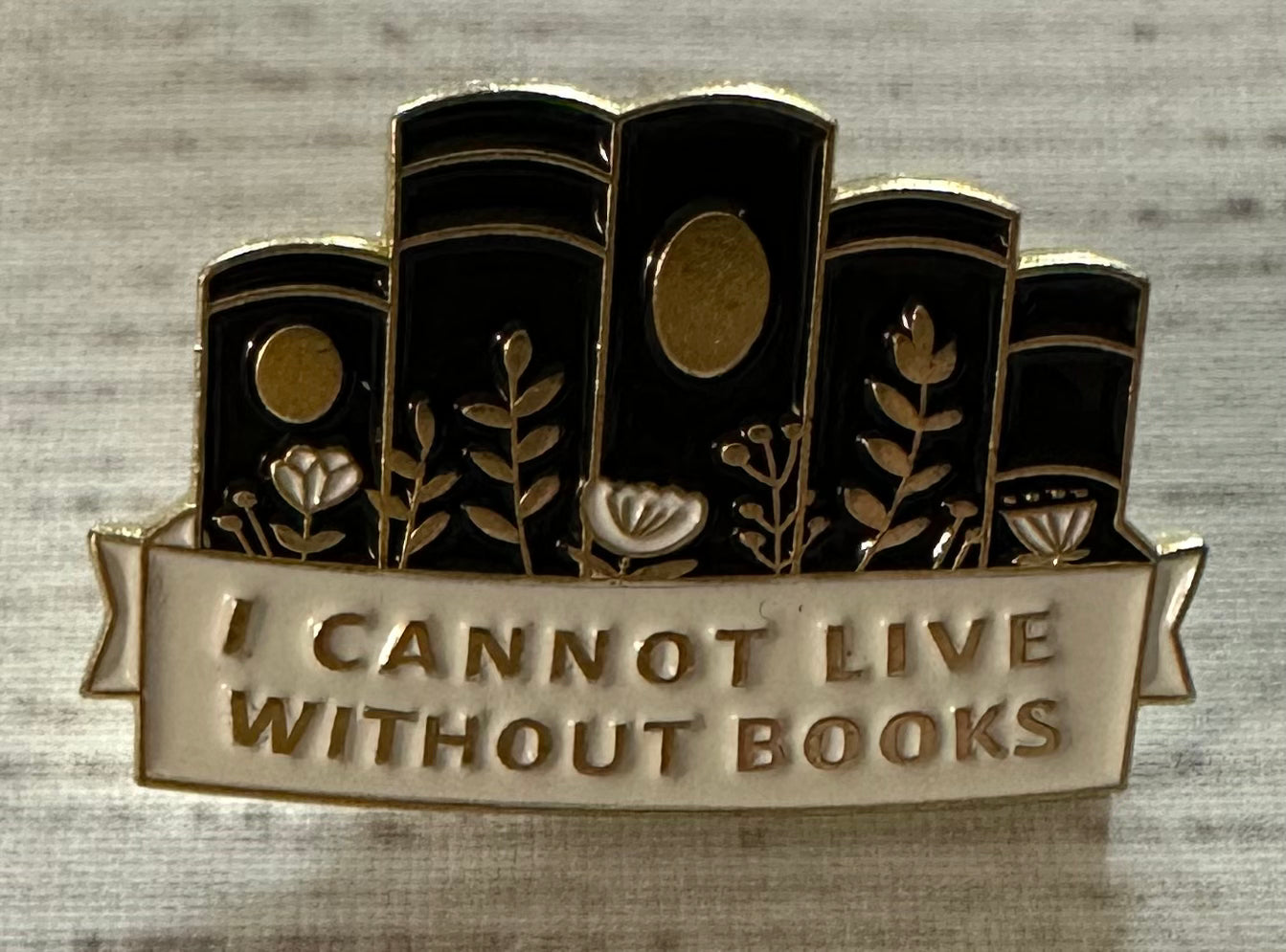 Enamel Book Themed Pins (1-inch)