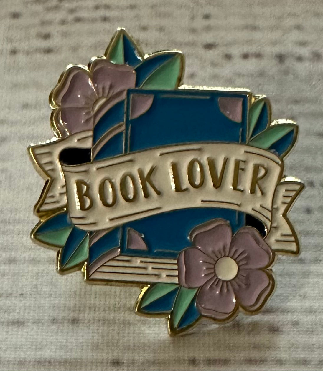 Enamel Book Themed Pins (1-inch)