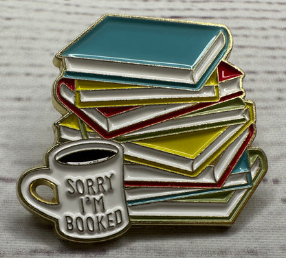 Enamel Book Themed Pins (1-inch)