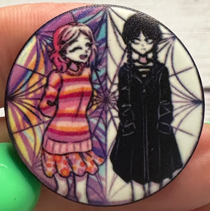 Books, Movies, and Music Themed Pins (1-inch)