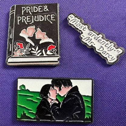 Books, Movies, and Music Themed Pins (1-inch)