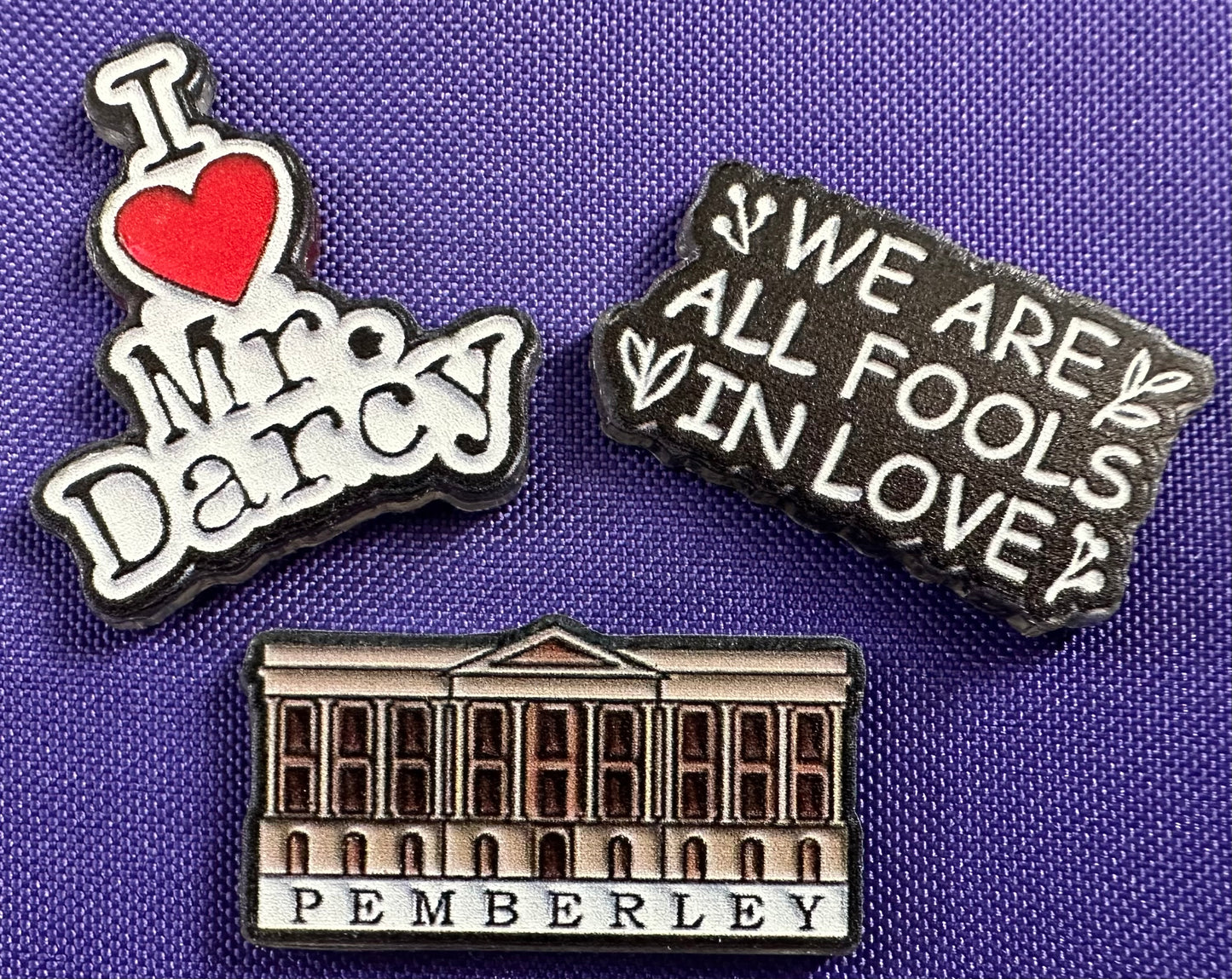 Books, Movies, and Music Themed Pins (1-inch)