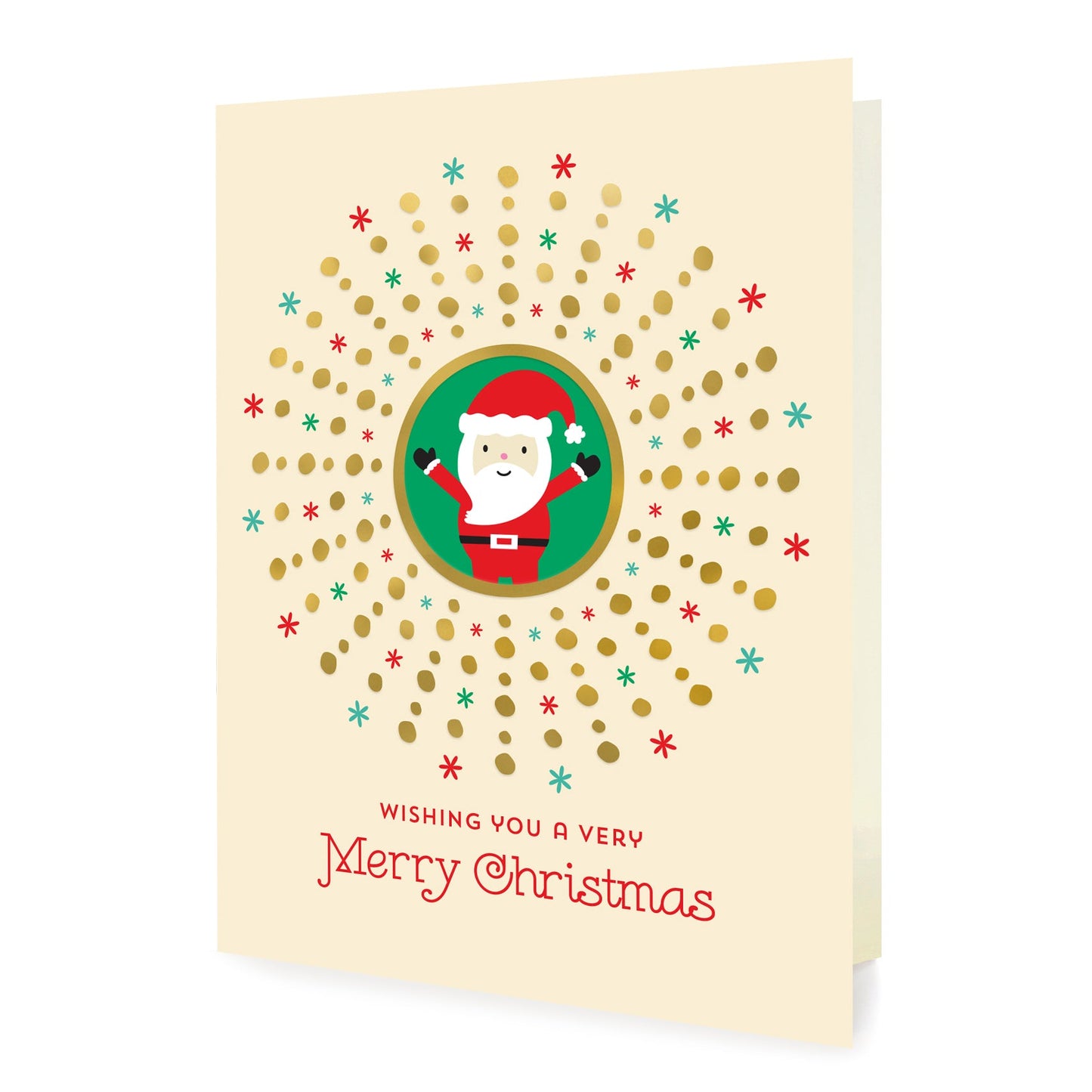 Santa Gold Foil Holiday Card