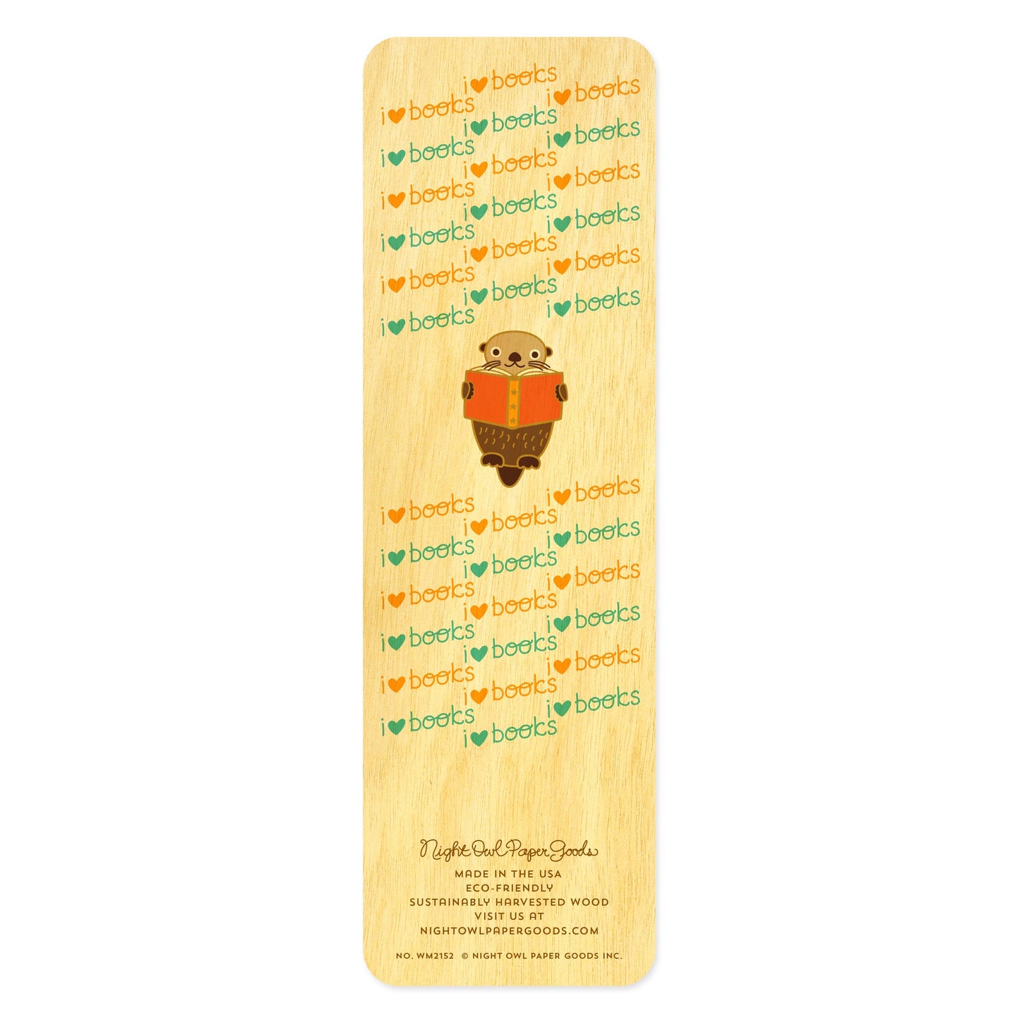 Otter Readers Wood Bookmark
