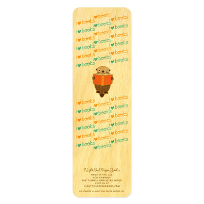 Otter Readers Wood Bookmark